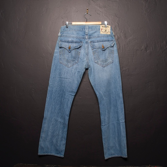 True Religion Ricky Factory Pink Paint Spatter 34 - Picture 1 of 8